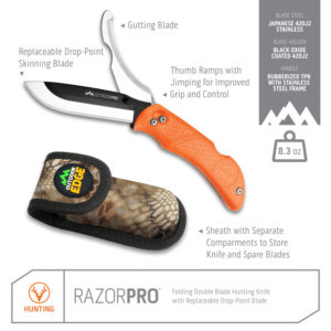 Outdoor Edge Klappmesser 3.5" RazorPro S Orange - Ausweidmesser